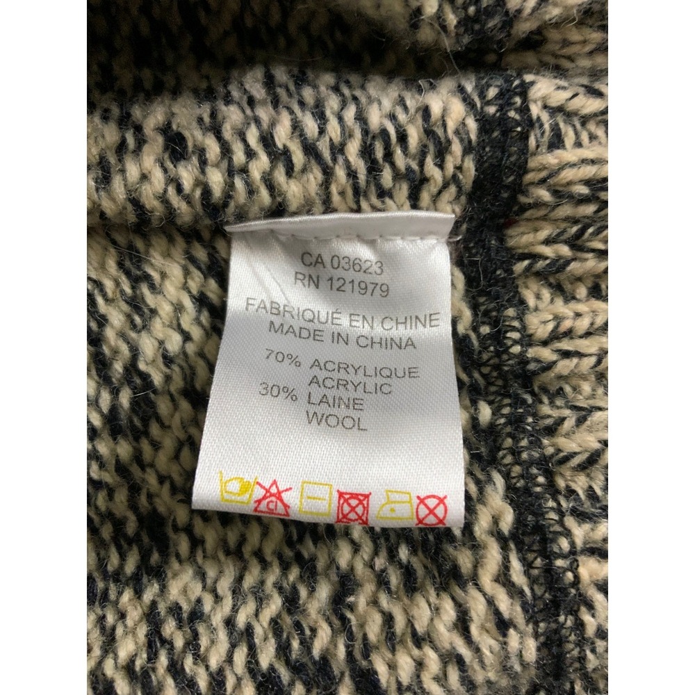 Projek Raw Knit Hoodie sweatshirt Mens Medium Black white Wool Elbow Patches EUC - Picture 5 of 9